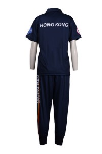 WTV160 Design Contrast Sports Set Hong Kong Representative Sweatshirts Sweaters Sportswear Suppliers back view